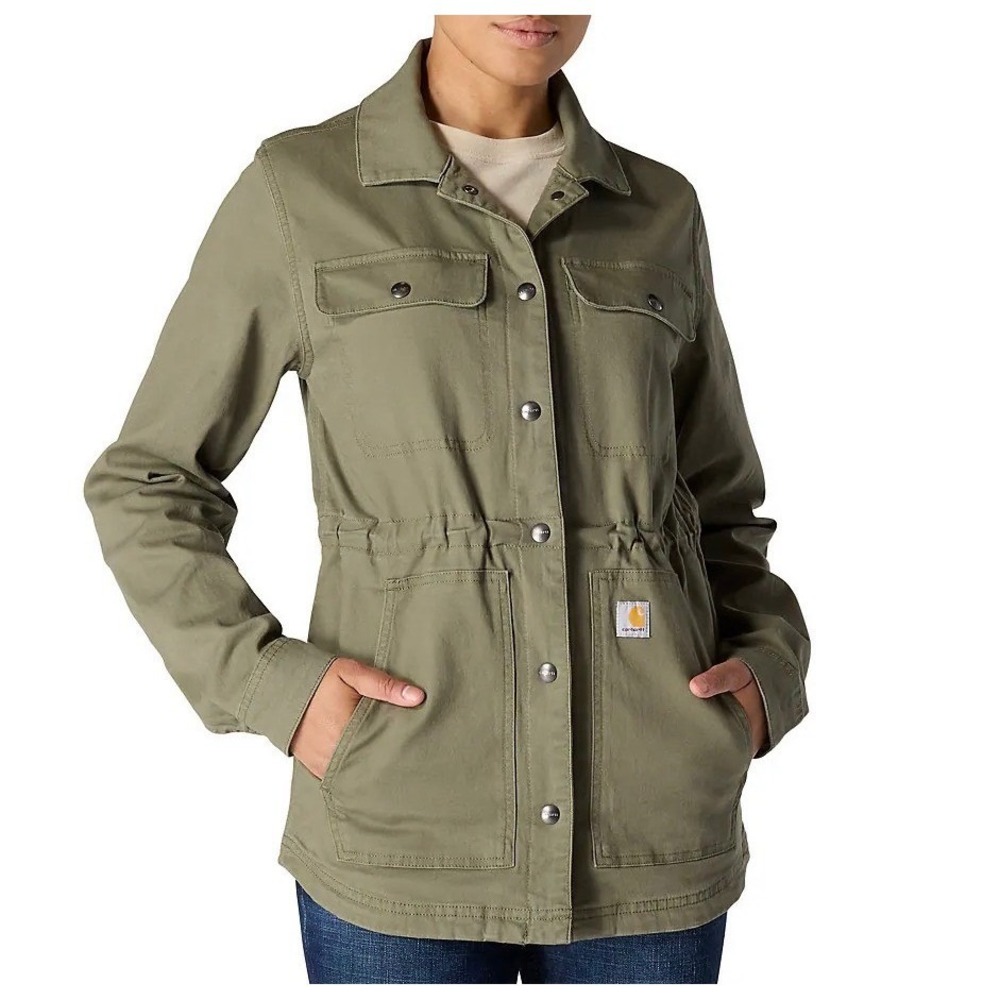 Carhartt Womens Tencel Lightweight Canvas Jacket Green Size Large NWT